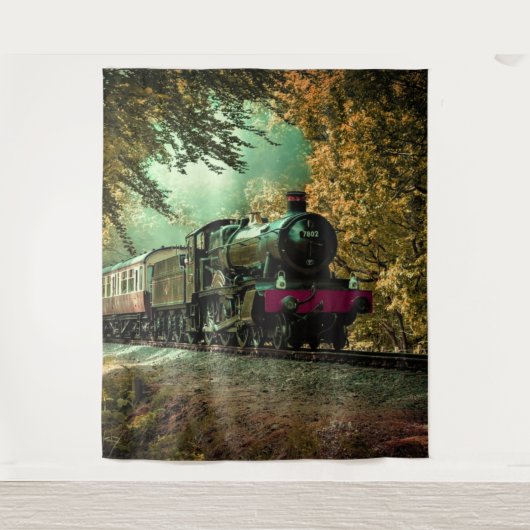 Trein met oprolmechanisme  aftakkleppen wandkleed (Voorkant)