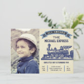 trein met retourtrein voor kinderen op zaterdag u kaart (Staand voorkant)