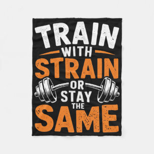 Trein met stam - Fitness bodybuilding Gewichtsleve Fleece Deken