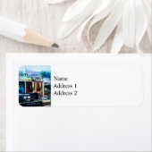 Trein met twee locomotieven Roanoke, VA Etiket (Insitu)