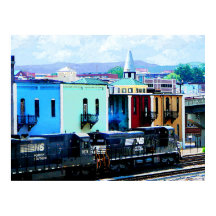 Trein met twee locomotieven Roanoke VA