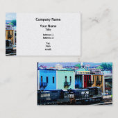 Trein met twee locomotieven visitekaartje (Voorkant / Achterkant)