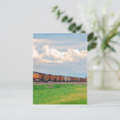 trein met veel auto ' s briefkaart (Staand voorkant)