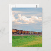 trein met veel auto ' s briefkaart (Voorkant / Achterkant)