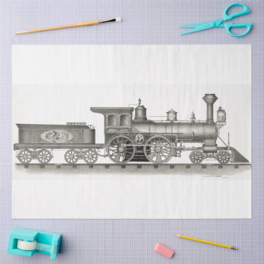 trein motor stoom ephemera decoupage tissuepapier (Craft)