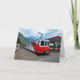 Trein naar Chamonix Feestdagen Kaart