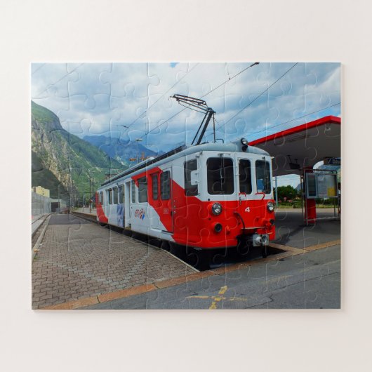 Trein naar Chamonix in Zwitserland Legpuzzel (Horizontaal)