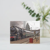 Trein naar Dinosaur Raptor Funny Briefkaart (Staand voorkant)