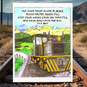 Trein naar Heaven Inspirerend Briefkaart