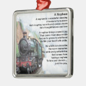 Trein - Nephew gedicht Metalen Ornament (Links)