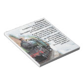 Trein - Nephew gedicht Notitieblok (Schuin)