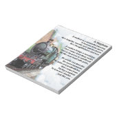 Trein - Nephew gedicht Notitieblok (Linkerzijde)