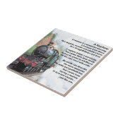 Trein - Nephew gedicht Tegeltje (Zijkant)