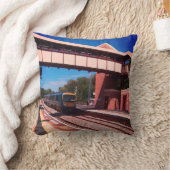 Trein onder de brug kussen (Deken)