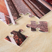 Trein onder de brug legpuzzel (Zijkant)