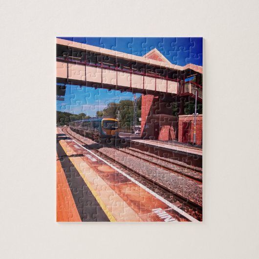 Trein onder de brug legpuzzel (Verticaal)