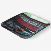 Trein onder de brug papieren bordje (Gebogen)