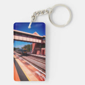 Trein onder de brug sleutelhanger (achterkant)