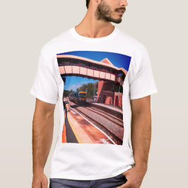 Trein onder de brug t-shirt