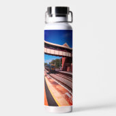 Trein onder de brug waterfles (Achterkant)