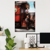 Trein - Ontvangend een Telegram Poster (Thuiskantoor)