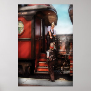 Trein - Ontvangend een Telegram Poster