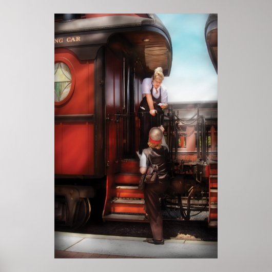 Trein - Ontvangend een Telegram Poster (Voorkant)