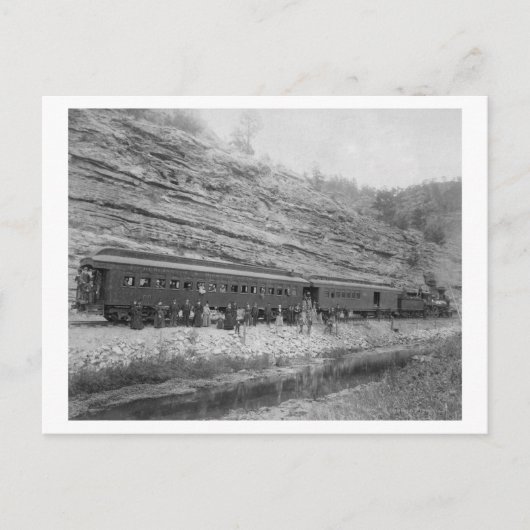 Trein op Burlington en Missouri Briefkaart (Voorkant)