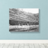 Trein op Burlington en Missouri Canvas Afdruk (Insitu (Houten vloer))