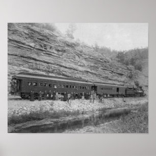 Trein op Burlington en Missouri Poster
