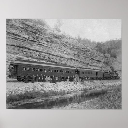 Trein op Burlington en Missouri Poster (Voorkant)
