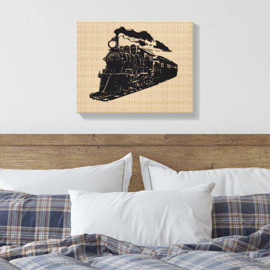 trein op Canvas Afdruk (Insitu (Slaapkamer))