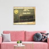 Trein op Coney Island Canvas Afdruk (Insitu (Woonkamer))