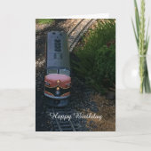 Trein op de Birthday Greeting Tracks Kaart (Voorkant)