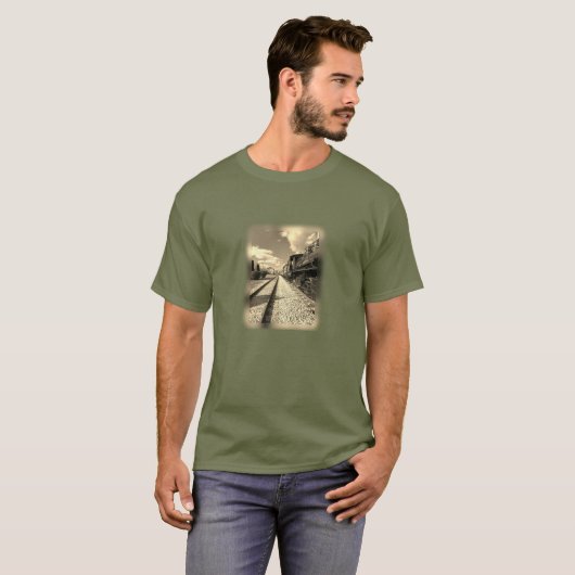 Trein op de rails t-shirt (Voorkant volledig)