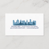 Trein op de Spoorwegen | Wolkenkrabbers in het Cen Visitekaartje (Achterkant)