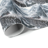  trein op een bergschraag cadeaupapier (Rol Hoek)