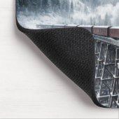  trein op een bergschraag muismat (Hoek)