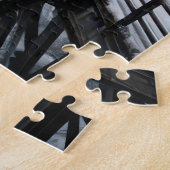 trein op een bergvallei Trestle Legpuzzel (Zijkant)