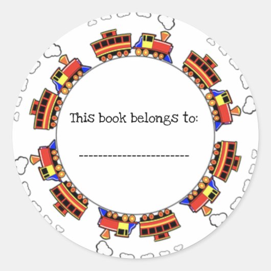 Trein op een Spoor Ronde Sticker (Voorkant)