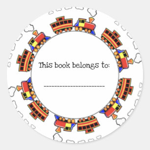 Trein op een Spoor Ronde Sticker