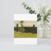 Trein op het platteland (1870) briefkaart (Staand voorkant)