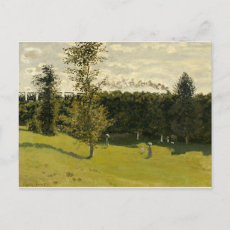 Trein op het platteland (1870) briefkaart