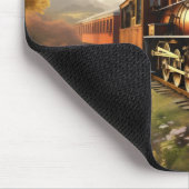 Trein op het platteland muismat (Hoek)