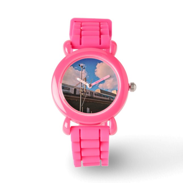 Trein op het spoor horloge (Voorkant)