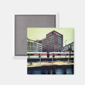 Trein op het station magneet (Voorkant / Achterkant)