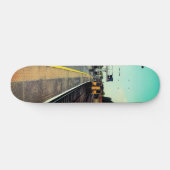 Trein op het station persoonlijk skateboard (Horizontaal)