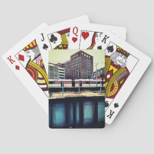 Trein, op het station pokerkaarten
