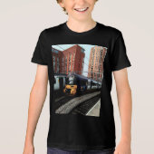 Trein op het station Tri-Blend shirt (Voorkant)