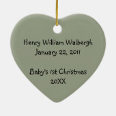 Trein op Plaid Holiday Keepsake Ornament (Achterkant)